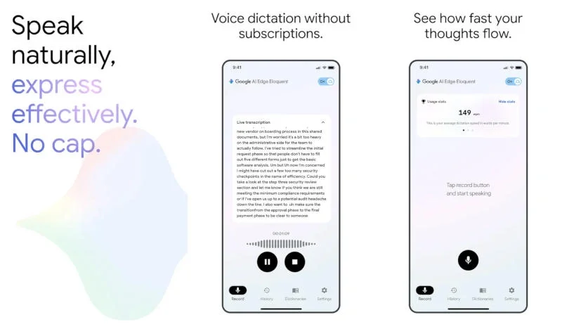 "Google" internetsiz və abunəsiz səsi mətnə çevirən "Google AI Edge Eloquent" tətbiqini buraxdı