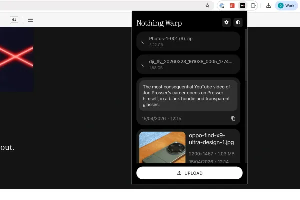 "Nothing" Android və Mac arasında fayl mübadiləsi üçün "Warp" tətbiqini təqdim etdi