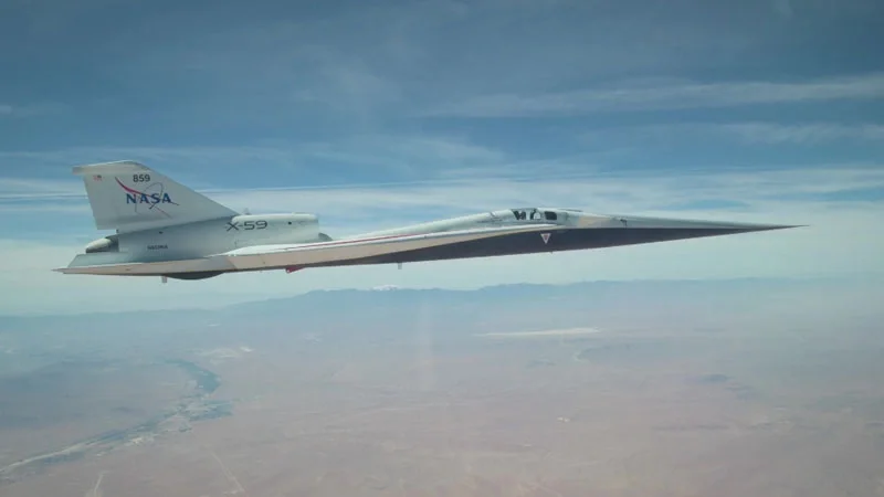 "NASA"-nın səssiz səsdən sürətli "X-59" təyyarəsi ilk dəfə şassisi yığılmış vəziyyətdə sınaqdan k...