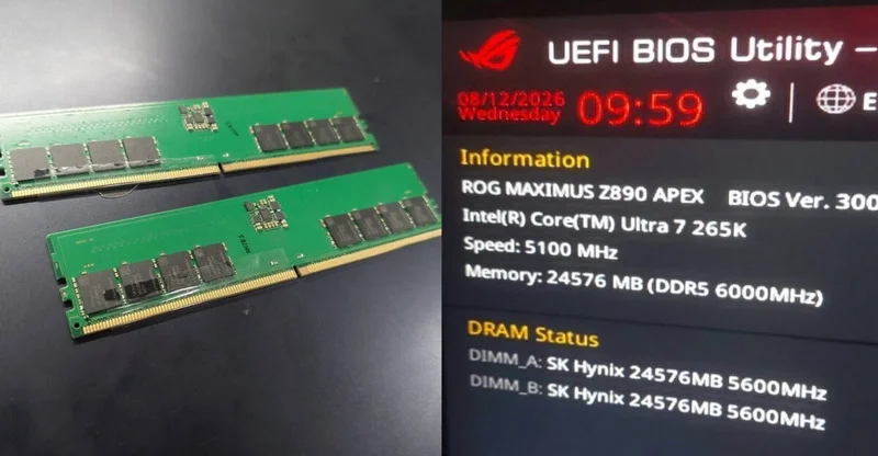 "Asus" ana platalarının birkanallı DDR5 HUDIMM yaddaşları ilə işləyə bildiyini təsdiqləyib
