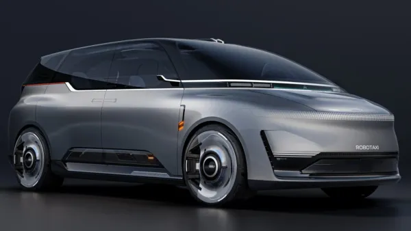 "Geely" 43 sensor və süni intellektlə çalışan "Eva Cab" robotaksisini təqdim etdi