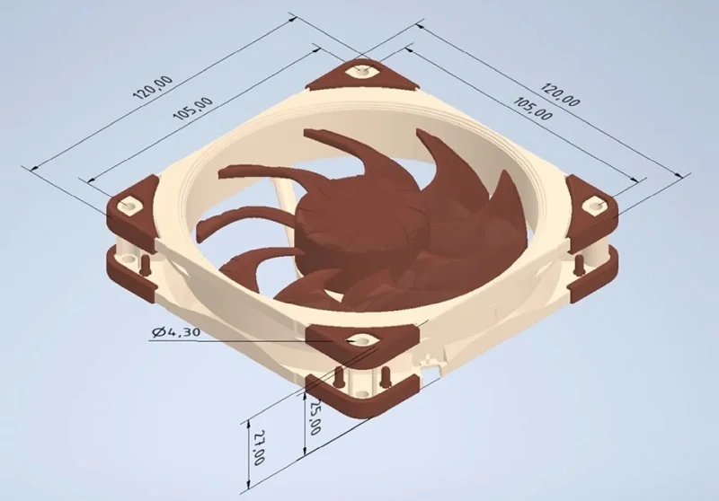 "Noctua" öz ventilyatorlarının 3D modellərini təqdim etdi: 3D çap üçün istifadə qadağandır