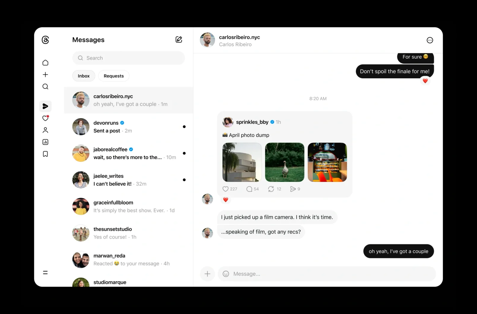 "Meta" şirkəti "Threads"in veb versiyası üçün şəxsi mesajlaşma funksiyasını sınaqdan keçirir