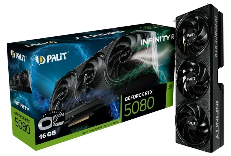 "Palit" şirkəti RGB işıqlandırması olmayan "GeForce RTX 5080 Infinity 3" videokartlarını buraxdı