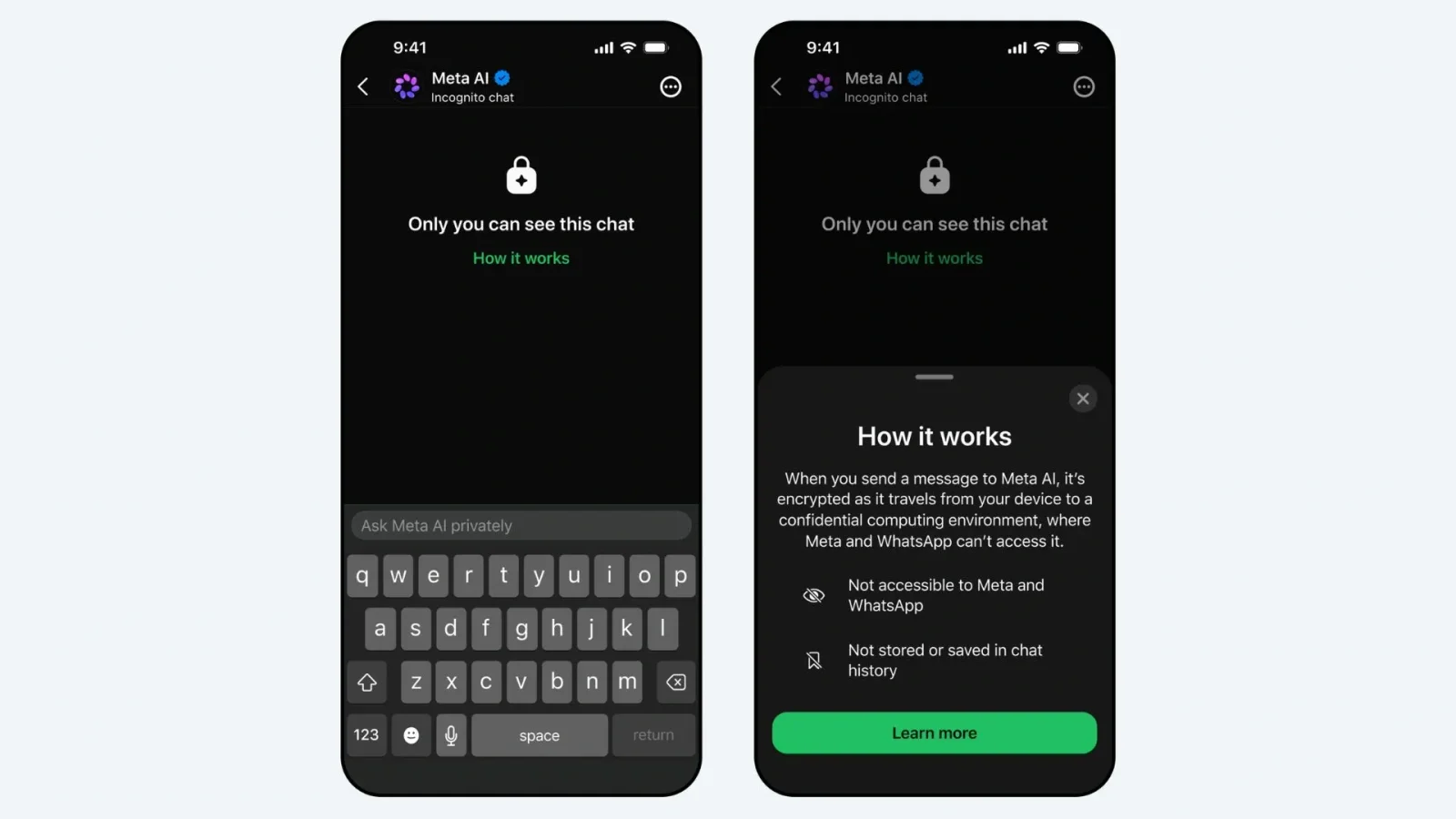 Mark Zukerberq "Meta AI" üçün tamamilə məxfi və şifrələnmiş "Incognito Chat" funksiyasını elan etdi