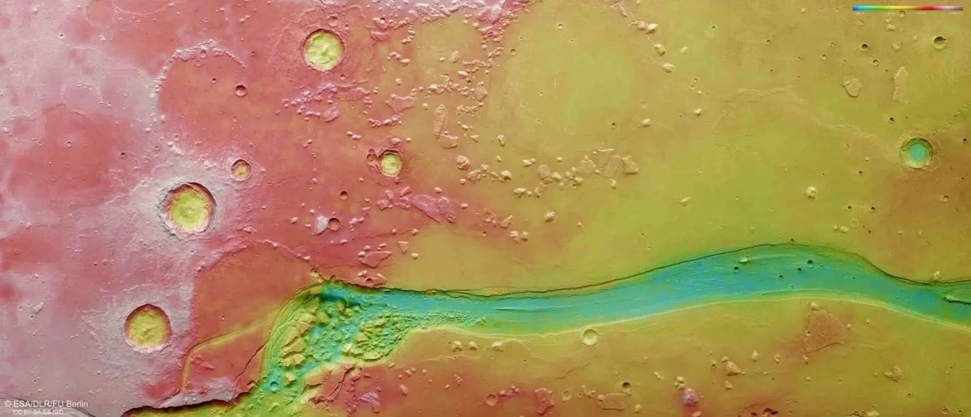 "ESA"-nın "Mars Express" zondu Marsda 3,5 milyard illik nəhəng daşqın kanalını lentə alıb