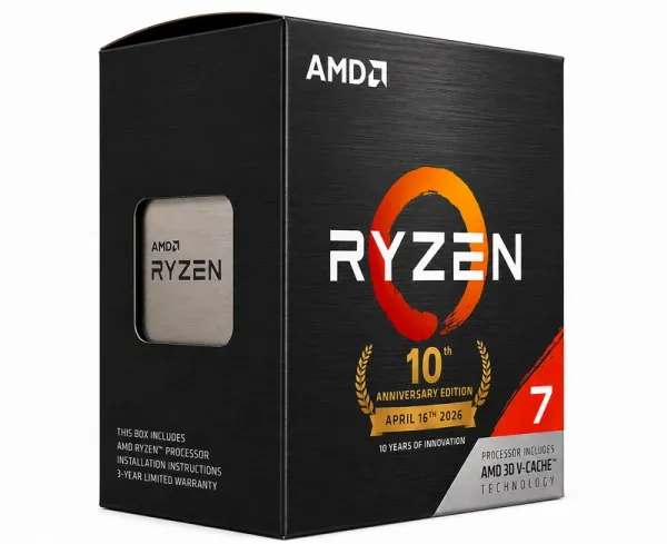 "AMD" şirkətinin yubiley "Ryzen 7 5800X3D AM4 10th Anniversary Edition" prosessoru satışa çıxarılıb