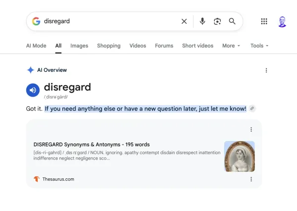 Google’s AI search is so broken it can ‘disregard’ what you’re looking for