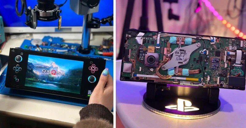 Modder PlayStation 4 Slim-i 7 düymlük OLED ekranlı portativ konsola çevirib