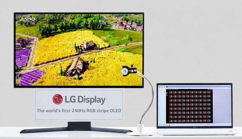 LG dünyada ilk dəfə 4K və 240 Hz yenilənmə tezliyinə malik RGB Stripe OLED panellərinin istehsalına başlayıb