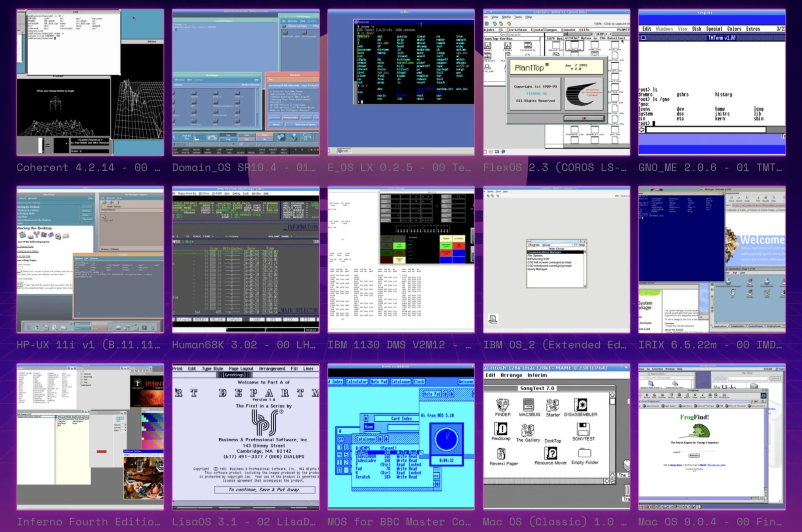 Virtual OS Museum: 600-dən çox əməliyyat sistemini birbaşa kompüterinizdə işə salın
