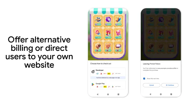 Google "Google Play" mağazasında alternativ ödəniş sisteminə keçir
