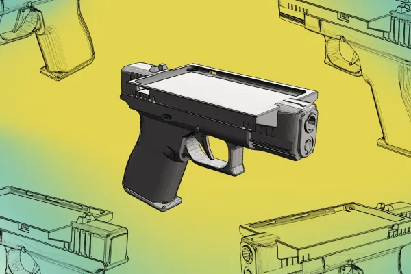 3D çap edilmiş “Gundle”: E-kitab oxuyucusu üçün tapança formalı qab