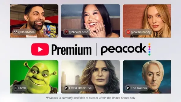 YouTube Premium abunəliyinə Peacock platforması daxil edilir