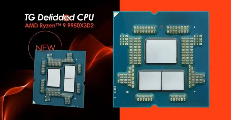 Thermal Grizzly skalp edilmiş AMD Ryzen 9 9950X3D2 prosessorunu 1400 dollardan baha təklif edir