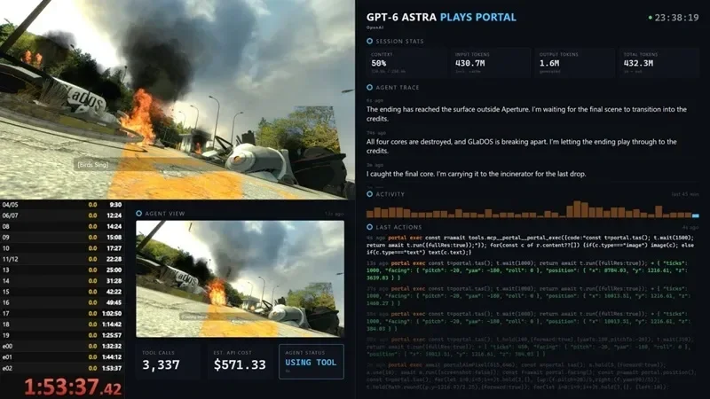 GPT-6 Astra süni intellekt modeli 'Portal' oyununu müstəqil şəkildə tamamladı