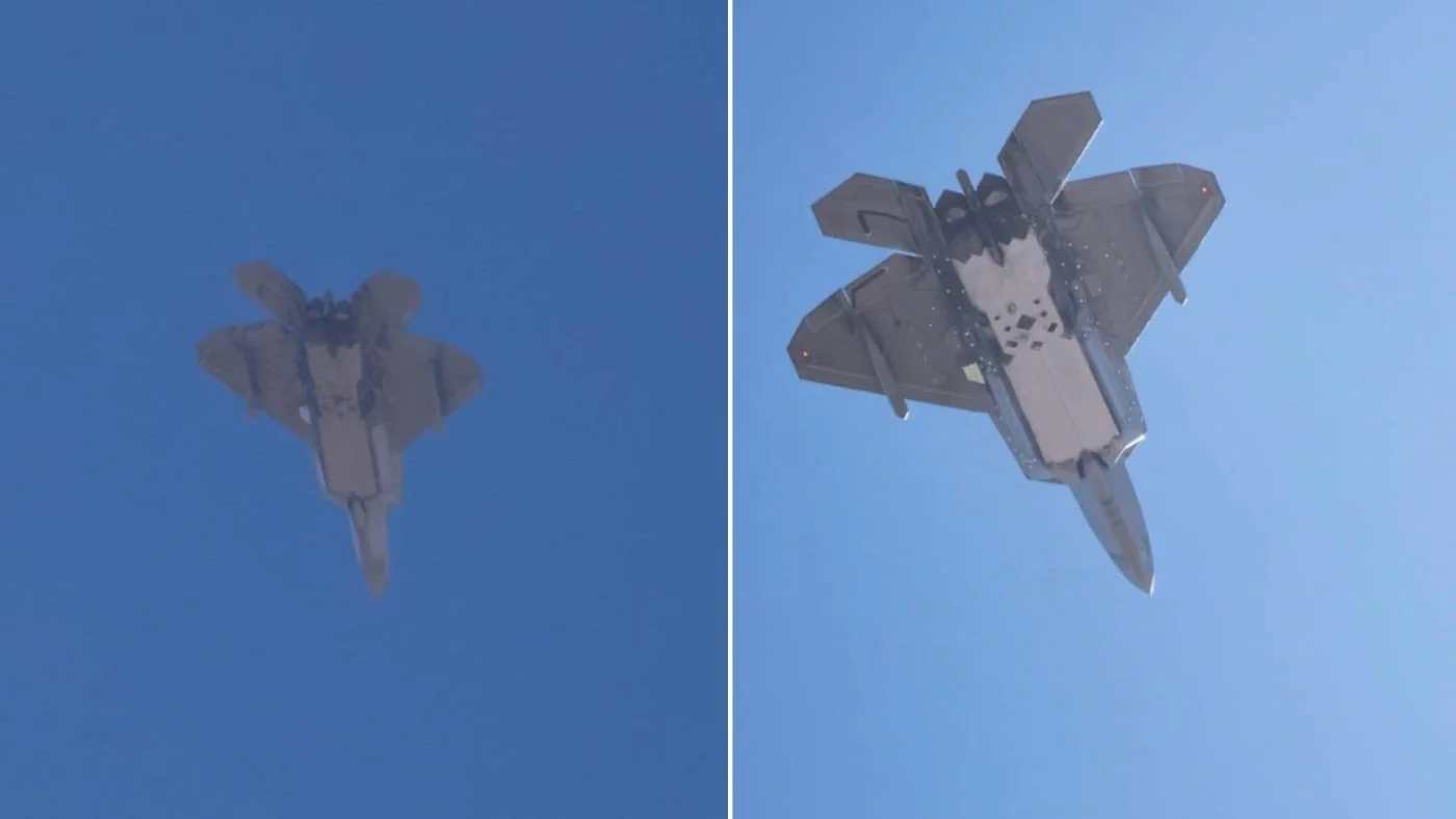 ABŞ-ın "F-22 Raptor" qırıcısı yeni sınaq uçuşlarında naməlum konteynerlərlə görüntülənib