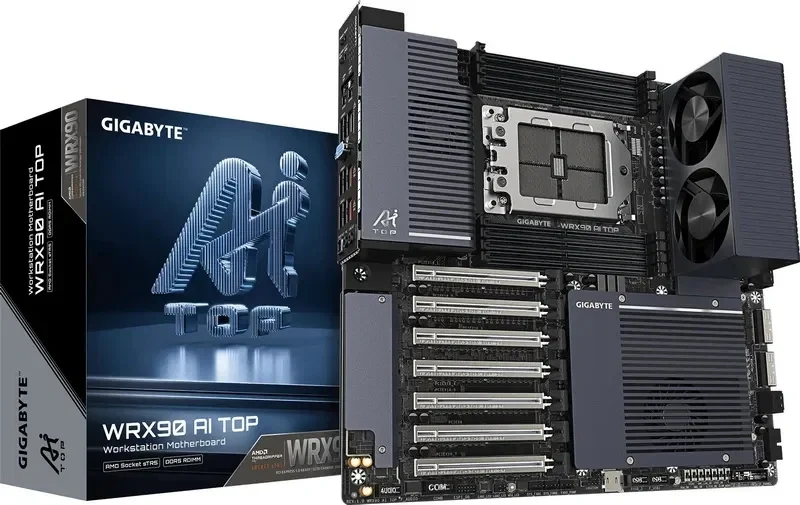 Gigabyte “WRX90 AI TOP” ana platasını təqdim etdi: 9 GPU və 2 TB RAM dəstəyi